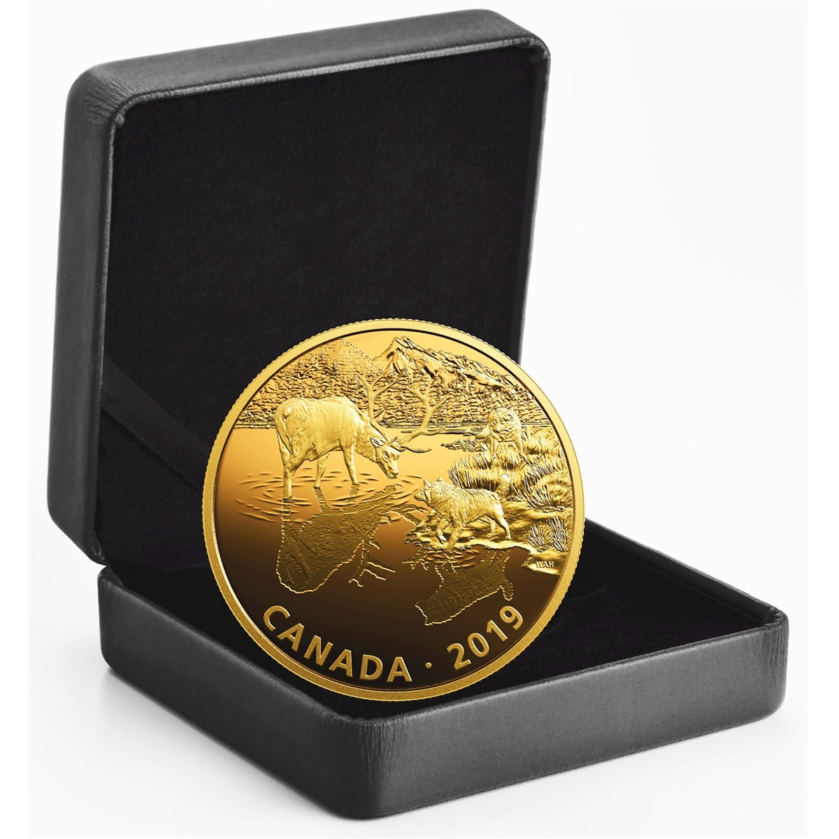 2019 Canada $30 Golden Reflections - Predator & Prey Wolves & Elk (No Tax)