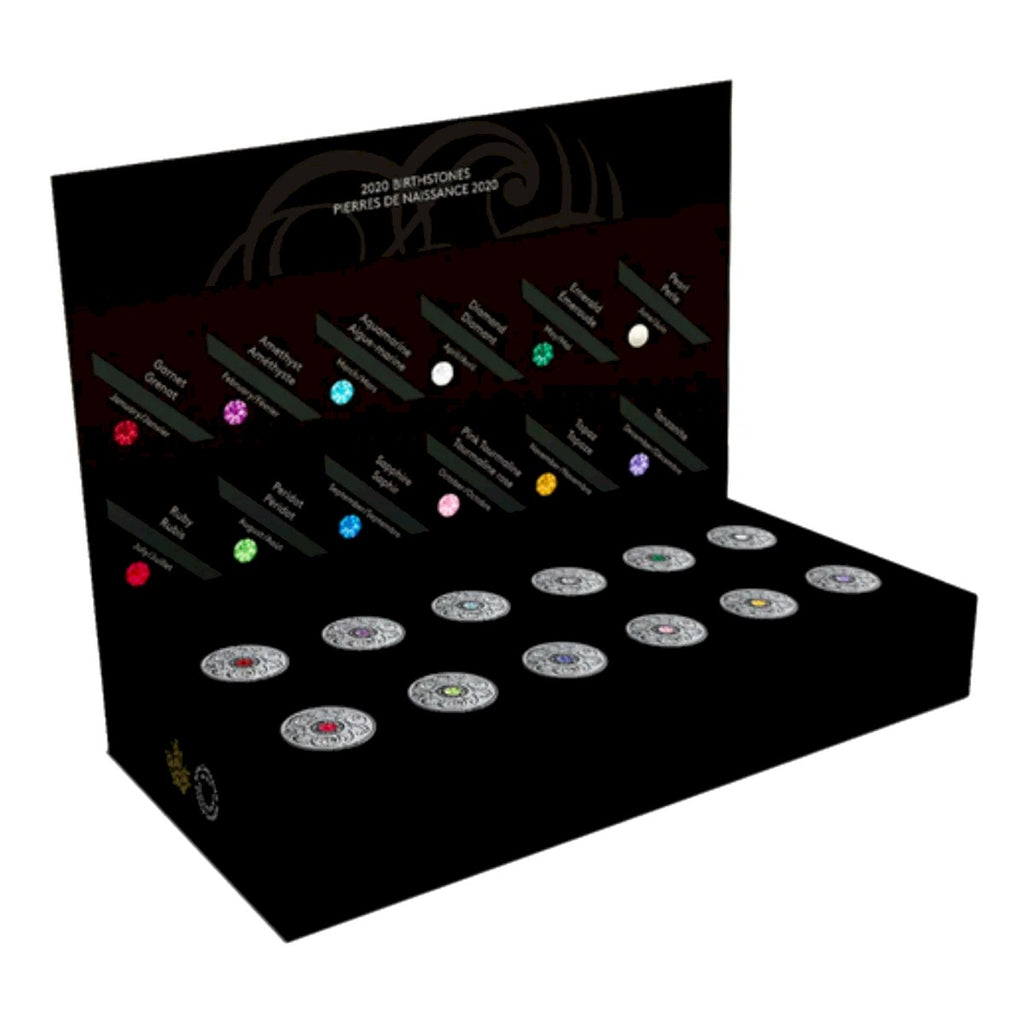 2020 Canada $5 Complete 12-coin Birthstone Set Fine Silver