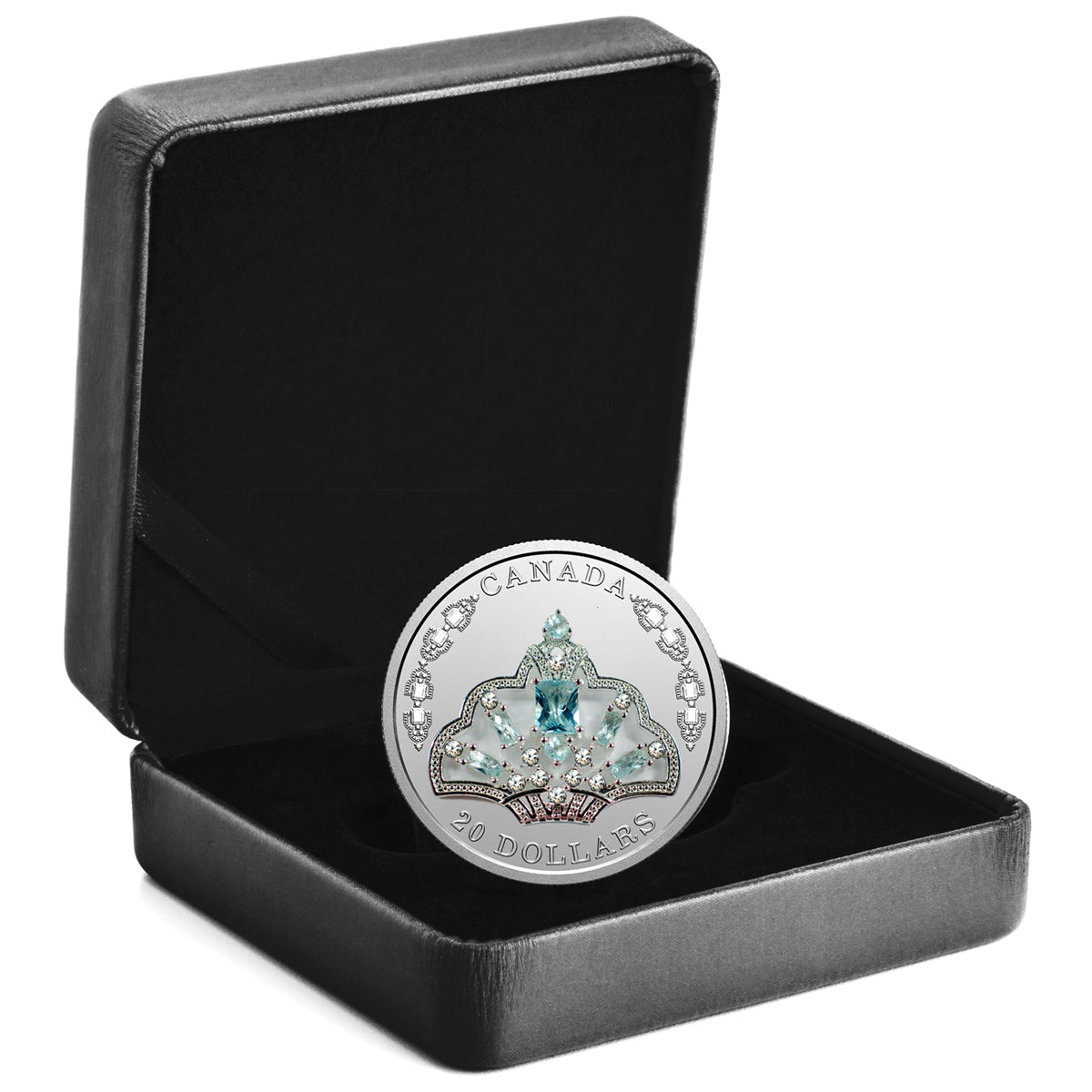 2020 Canada $20 HM Queen Elizabeth II's Brazilian Aquamarine Tiara Silver