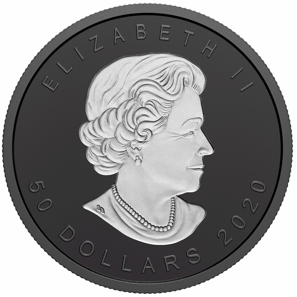 2020 Canada $50 Rhodium-Plated Incuse 3oz. Fine Silver Maple Leaf (NO Tax)