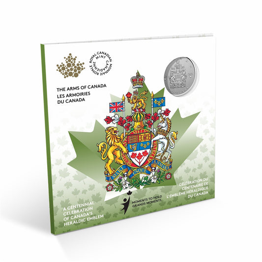 2021 $5 Moments to Hold: Arms of Canada Fine Silver (No Tax)