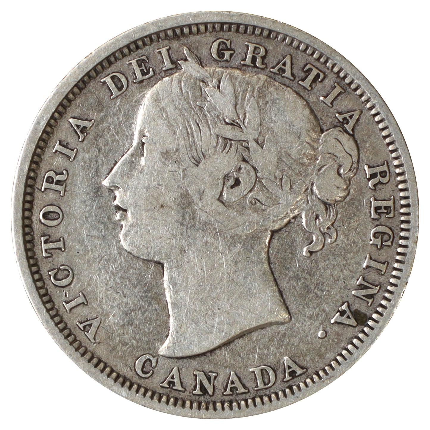 1858 Coinage Canada 20-cents F-VF (F15) $