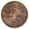 Money Tree Coloured High Relief 5oz. .999 Fine Copper