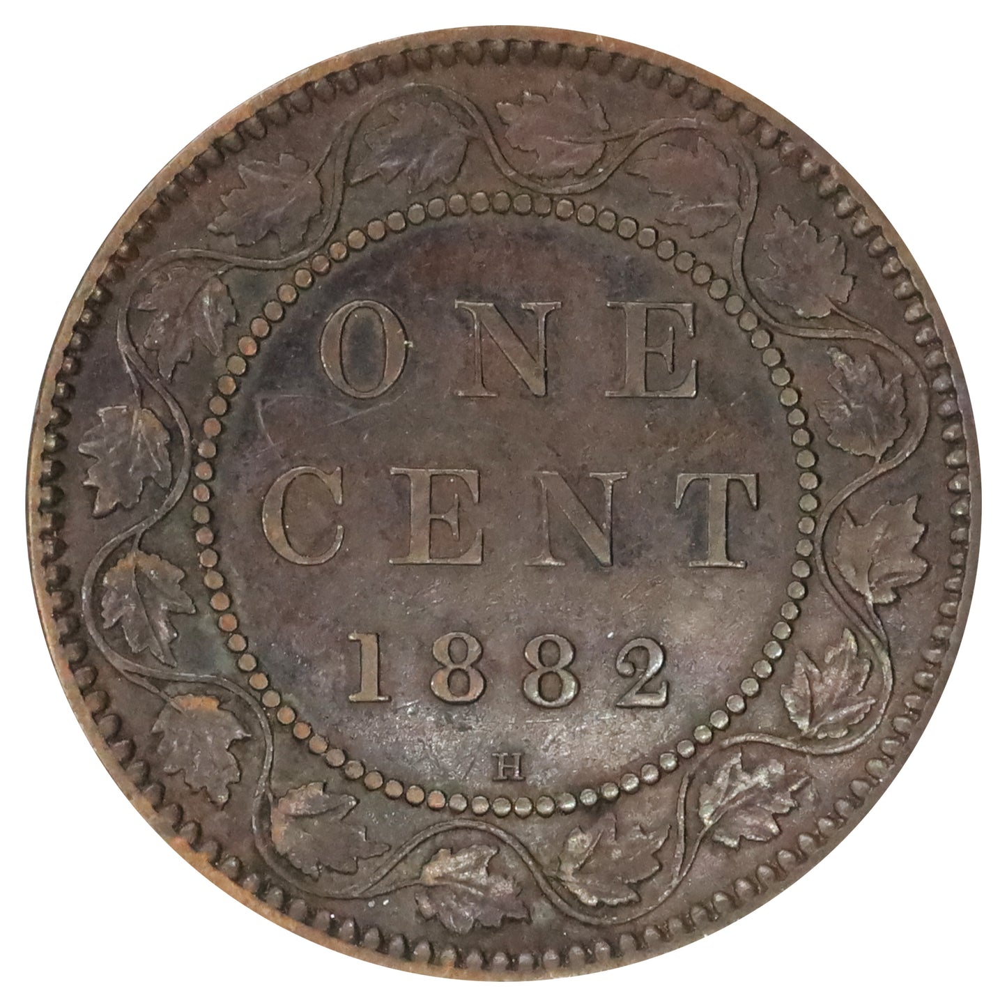 1882H Obv. 1 Single Serif Ns Canada 1-cent VF-EF (VF30)