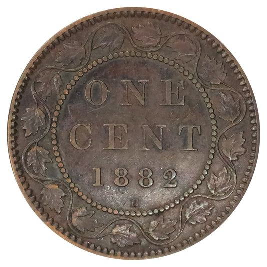 1882H Obv. 1 Single Serif Ns Canada 1-cent VF-EF (VF30)