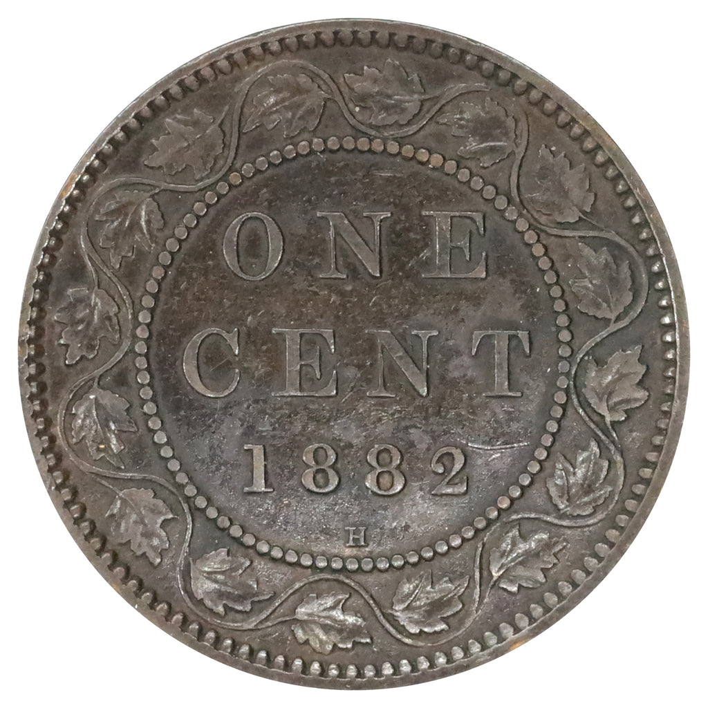 1882H Obv. 1 Single Serif Ns Canada 1-cent Very Fine (VF20)