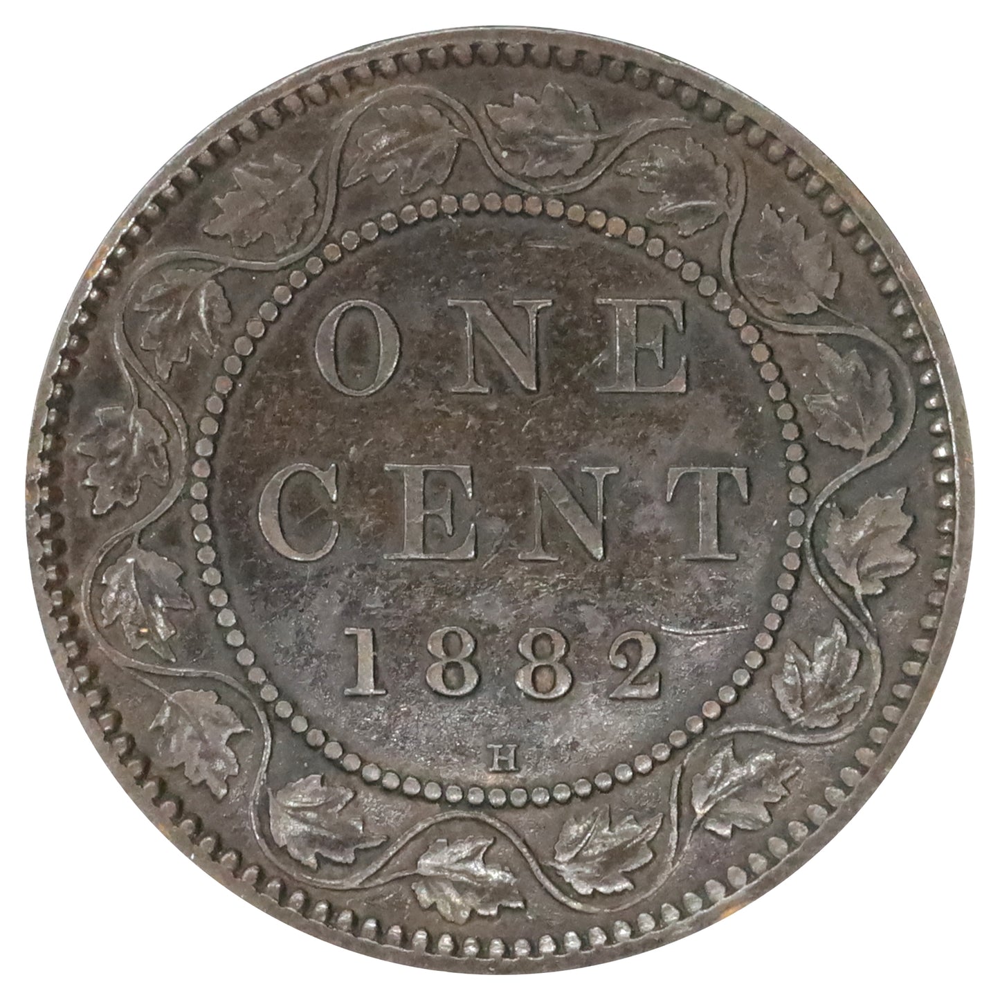 1882H Obv. 1 Single Serif Ns Canada 1-cent Very Fine (VF20)