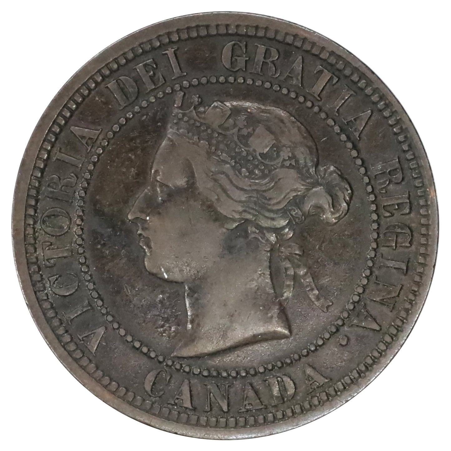 1882H Obv. 1 Single Serif Ns Canada 1-cent Very Fine (VF20)