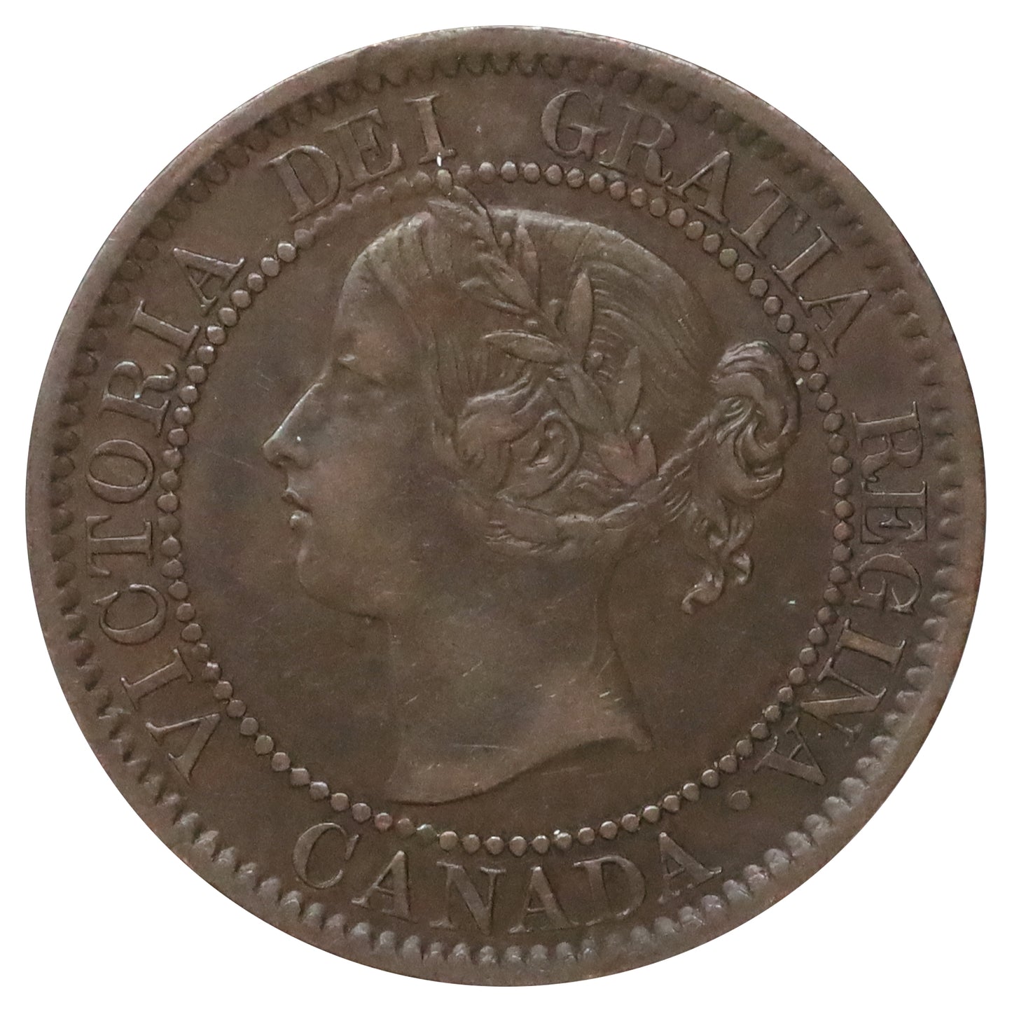 1858 FV & FS Canada 1-cent Extra Fine (EF40) $