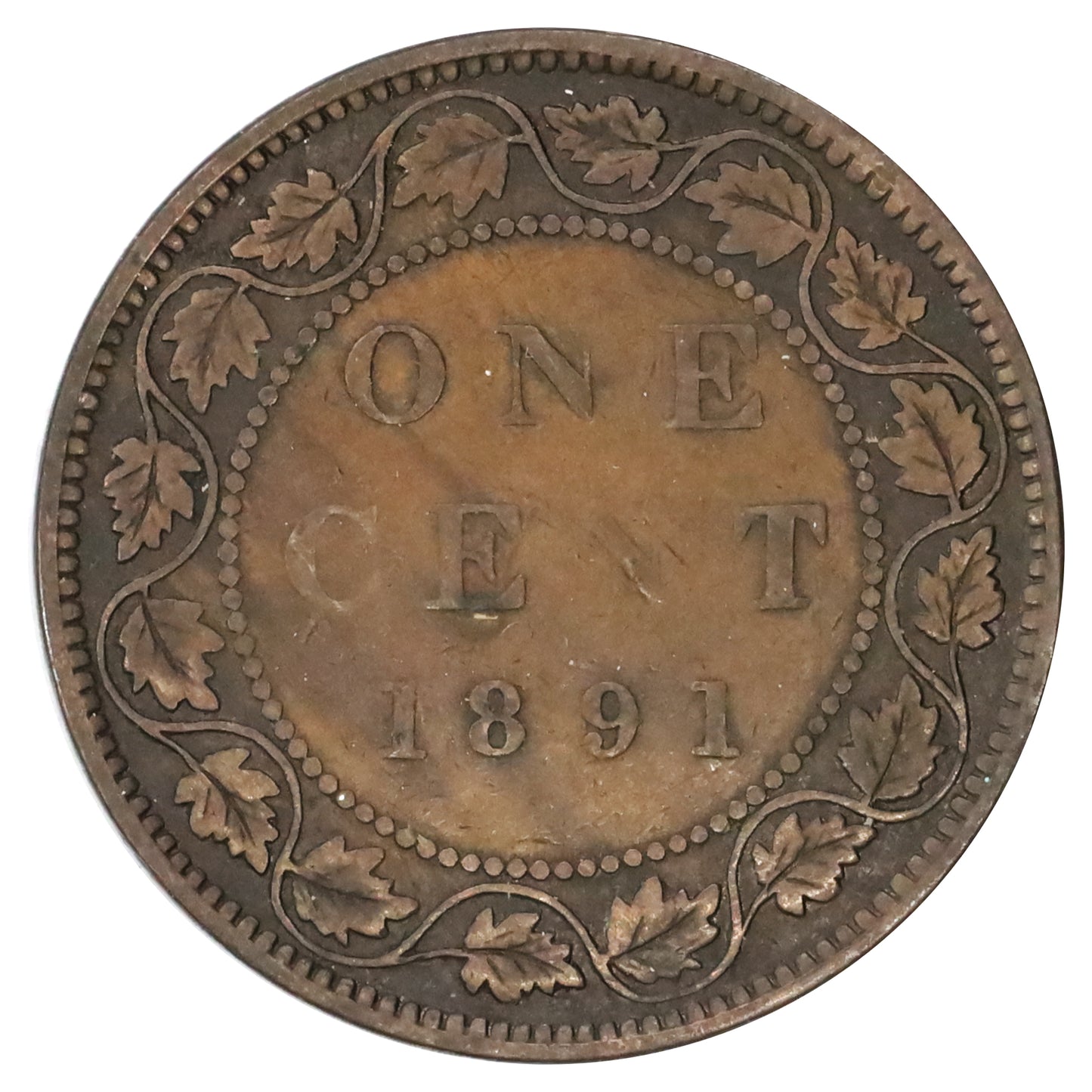 1891 SDSL Obv. 3 Canada 1-cent Fine (F12) $