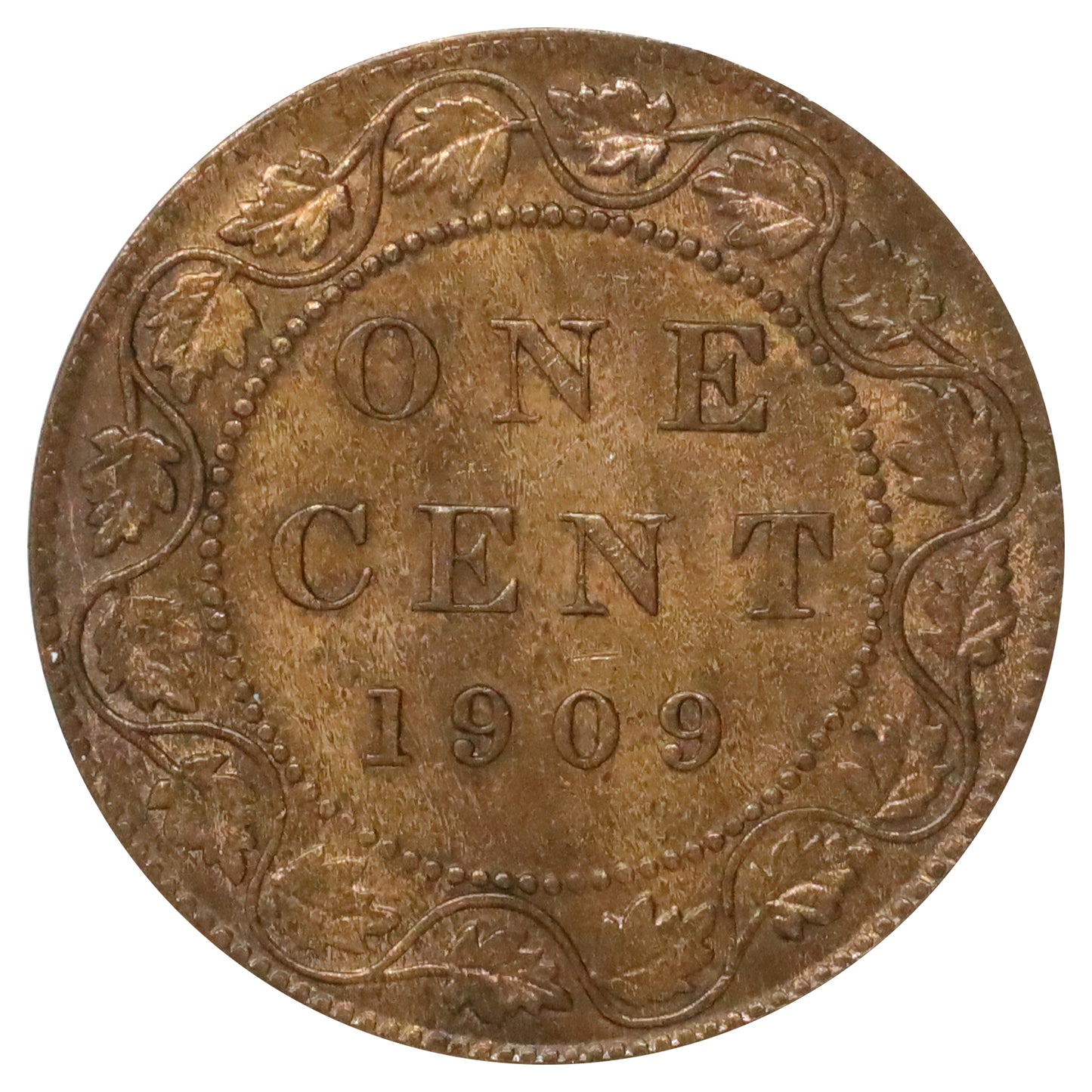 1909 Canada 1-cent Brilliant Uncirculated (MS63) Red & Brown $