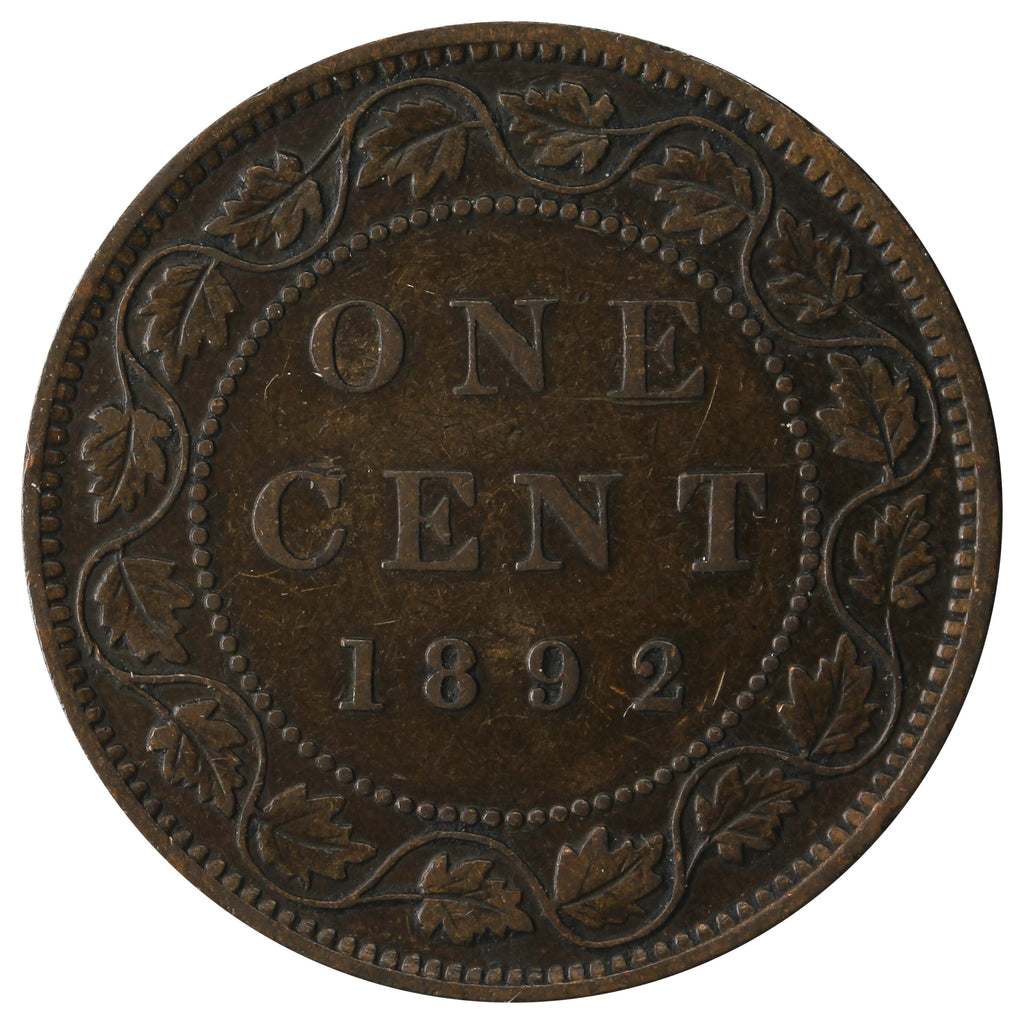 1892 Obv. 3 Canada 1-cent Very Fine (VF-20)