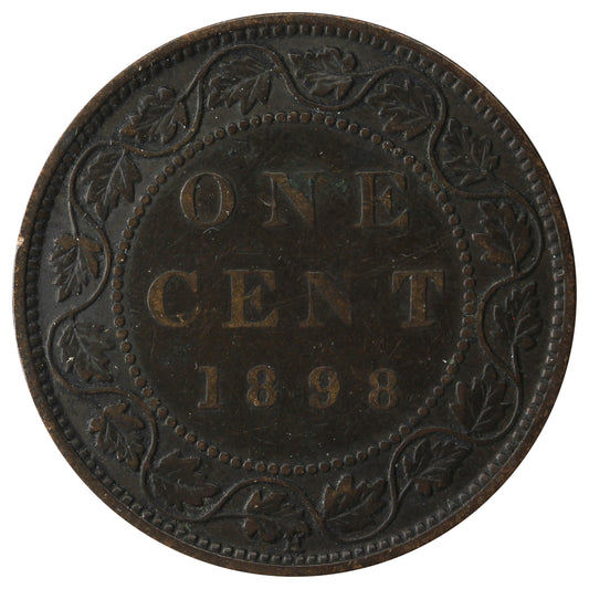 1898H Canada 1-cent Fine (F-12)