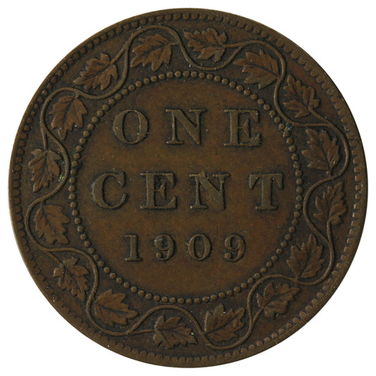 1909 Canada 1-cent VF-EF (VF-30)