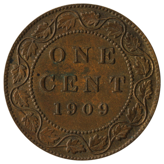 1909 Canada 1-cent EF-AU (EF45)