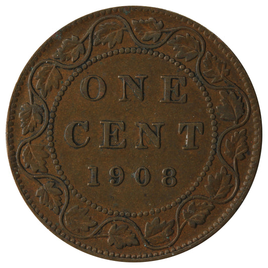 1908 Canada 1-cent VG-F (VG10)