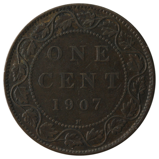 1907H Canada 1-cent VG-F (VG10)