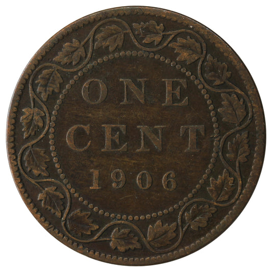 1906 Canada 1-cent F-VF (F15)