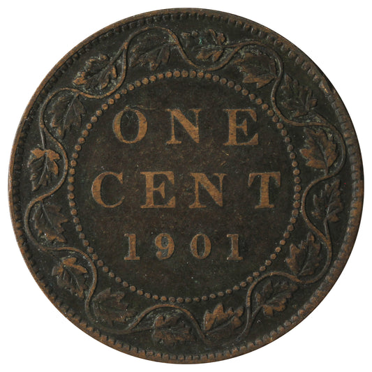 1901 Canada 1-cent F-VF (F-15)