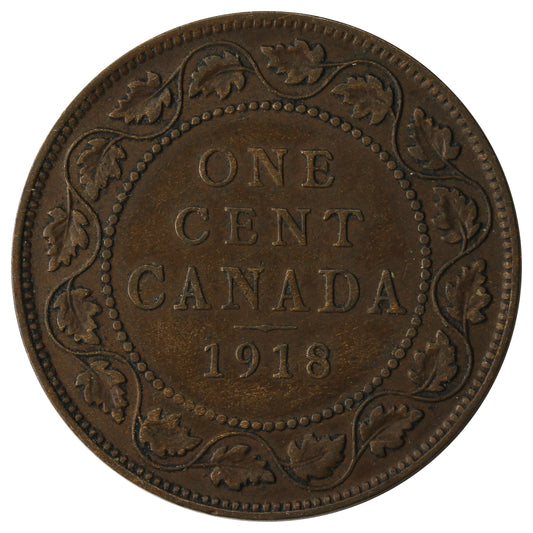 1918 Canada 1-cent F-VF (F15)