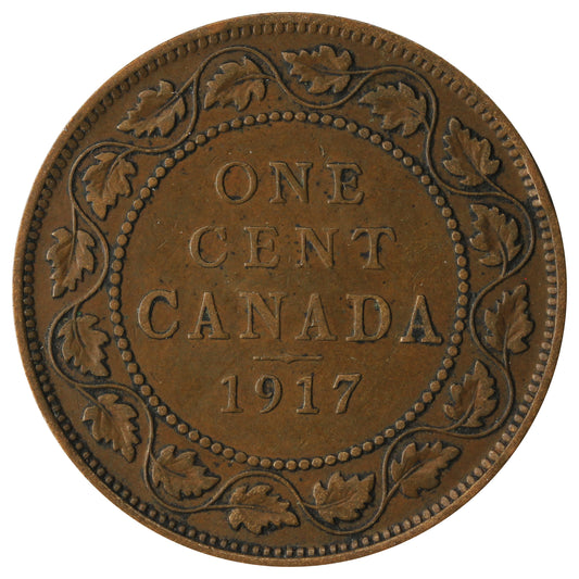 1917 Canada 1-cent F-VF (F15)