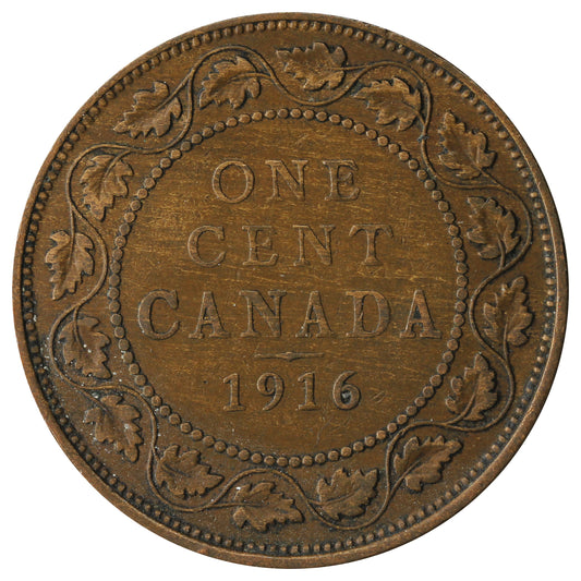 1916 Canada 1-cent VG-F (VG10)