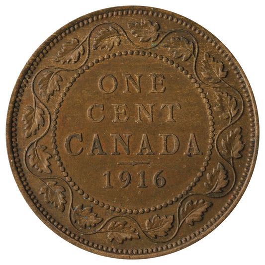 1916 Canada 1-cent VF-EF (VF30)