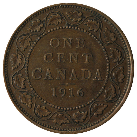 1916 Canada 1-cent F-VF (F15)