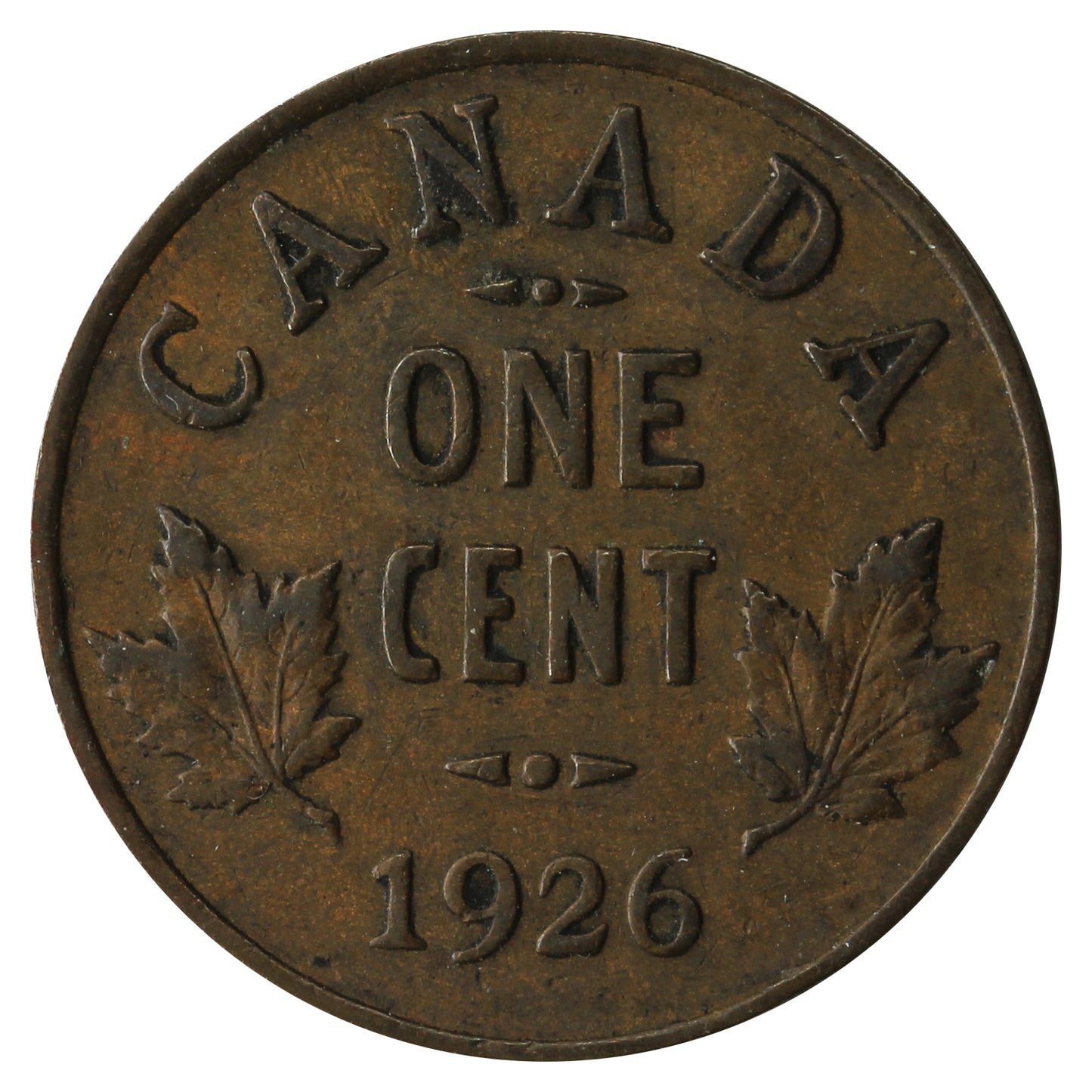 1926 Canada 1-cent F-VF (F-15)