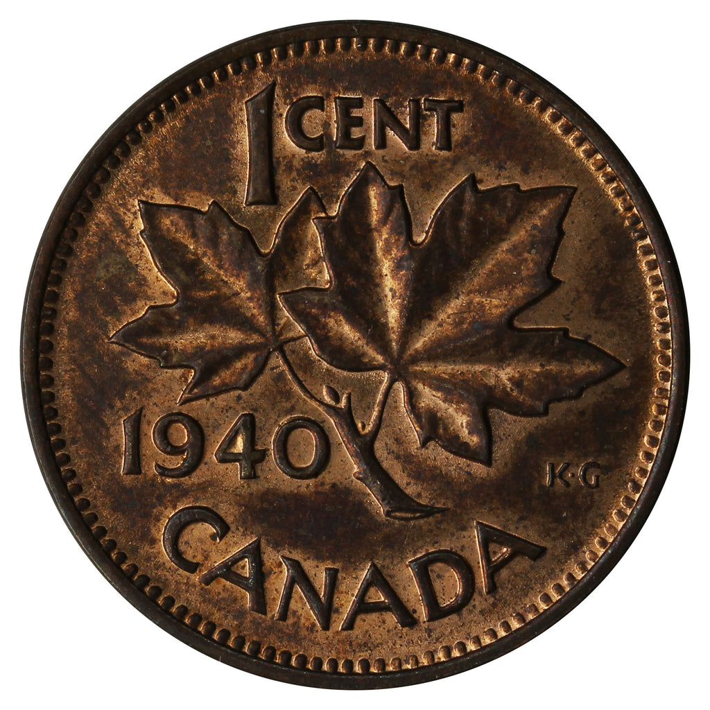 1940 Canada 1-cent Almost Uncirculated (AU50)