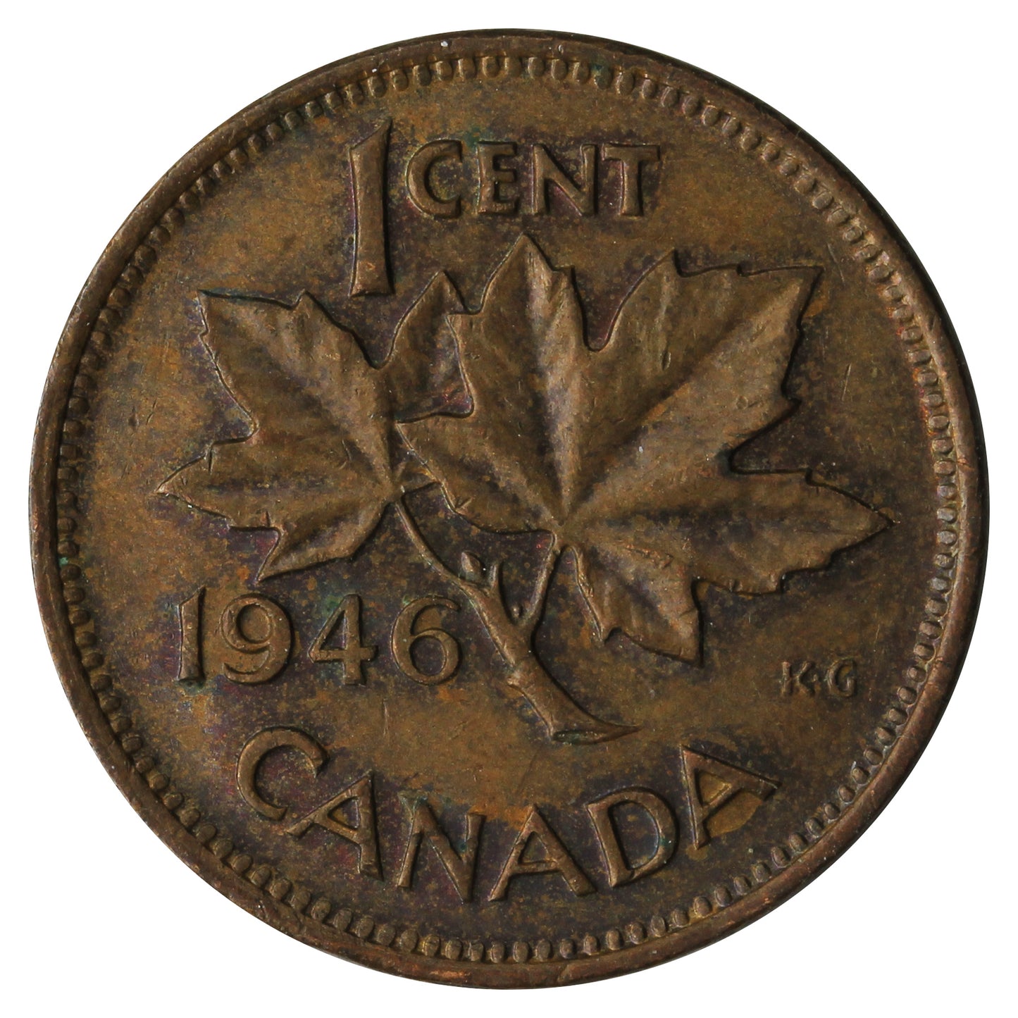 1946 Canada 1-cent Extra Fine (EF-40)