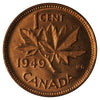 1949 A Between Denticles Canada 1-cent Choice BU (MS-64)