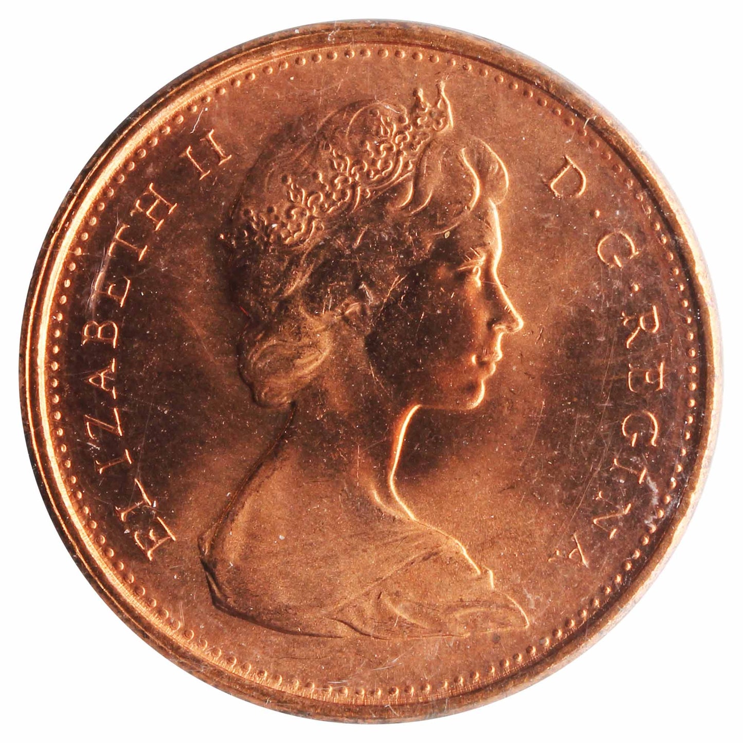 1975 Canada 1-cent ICCS Certified MS-65 Red