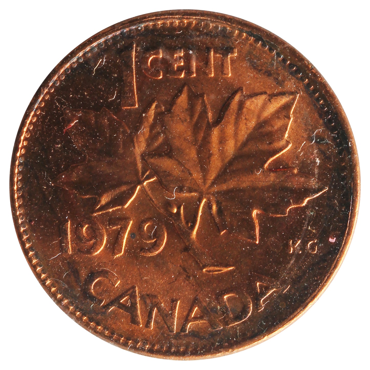 1979 Double 9 Canada 1-cent ICCS Certified MS66 Red