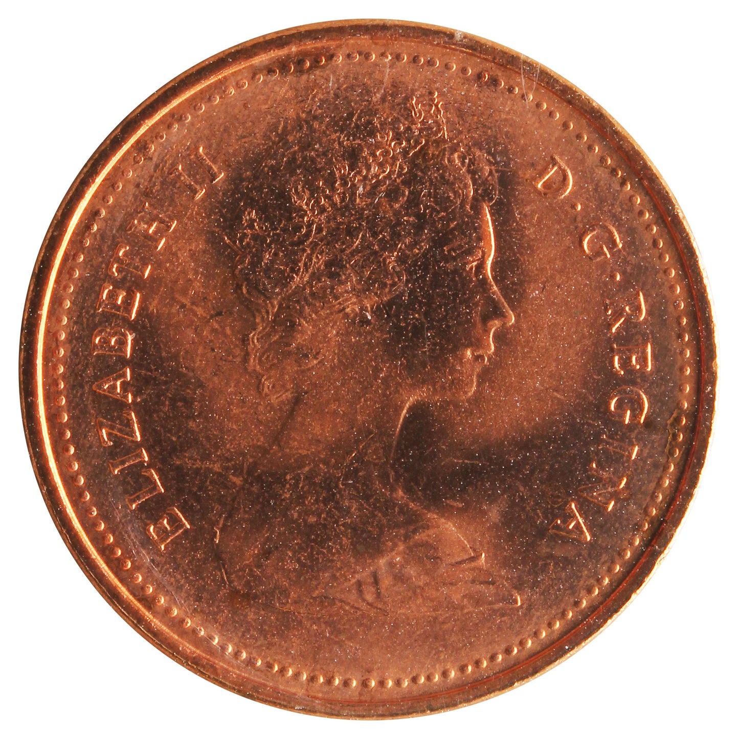 1980 Canada 1-cent ICCS Certified MS65 Red