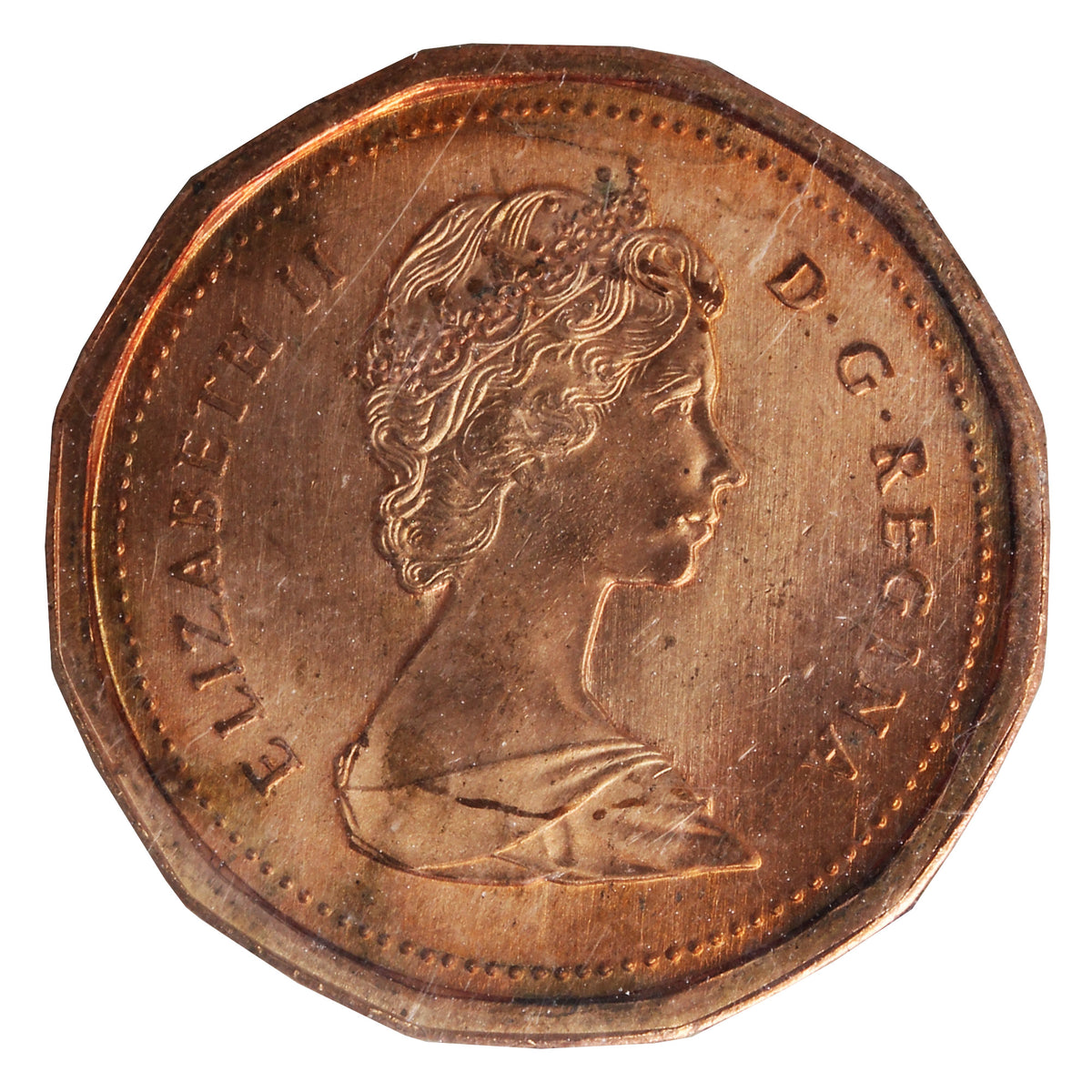 1984 Canada 1-cent ICCS Certified MS64 Red