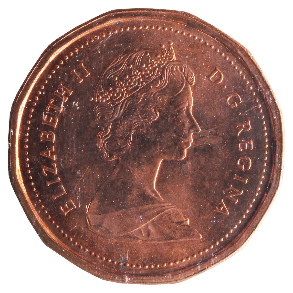 1985 Pointed 5 Canada 1-cent ICCS Certified MS63 Red