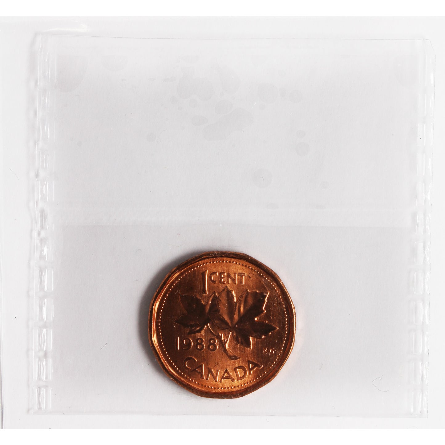 1988 Canada 1-cent ICCS Certified MS65 Red