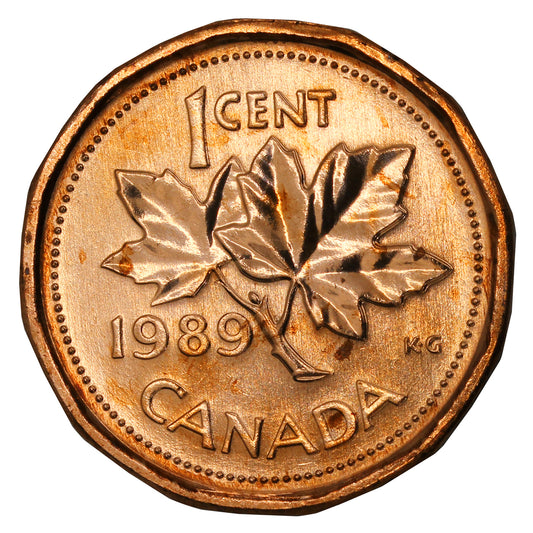 1989 Canada 1-cent Brilliant Uncirculated (MS63)