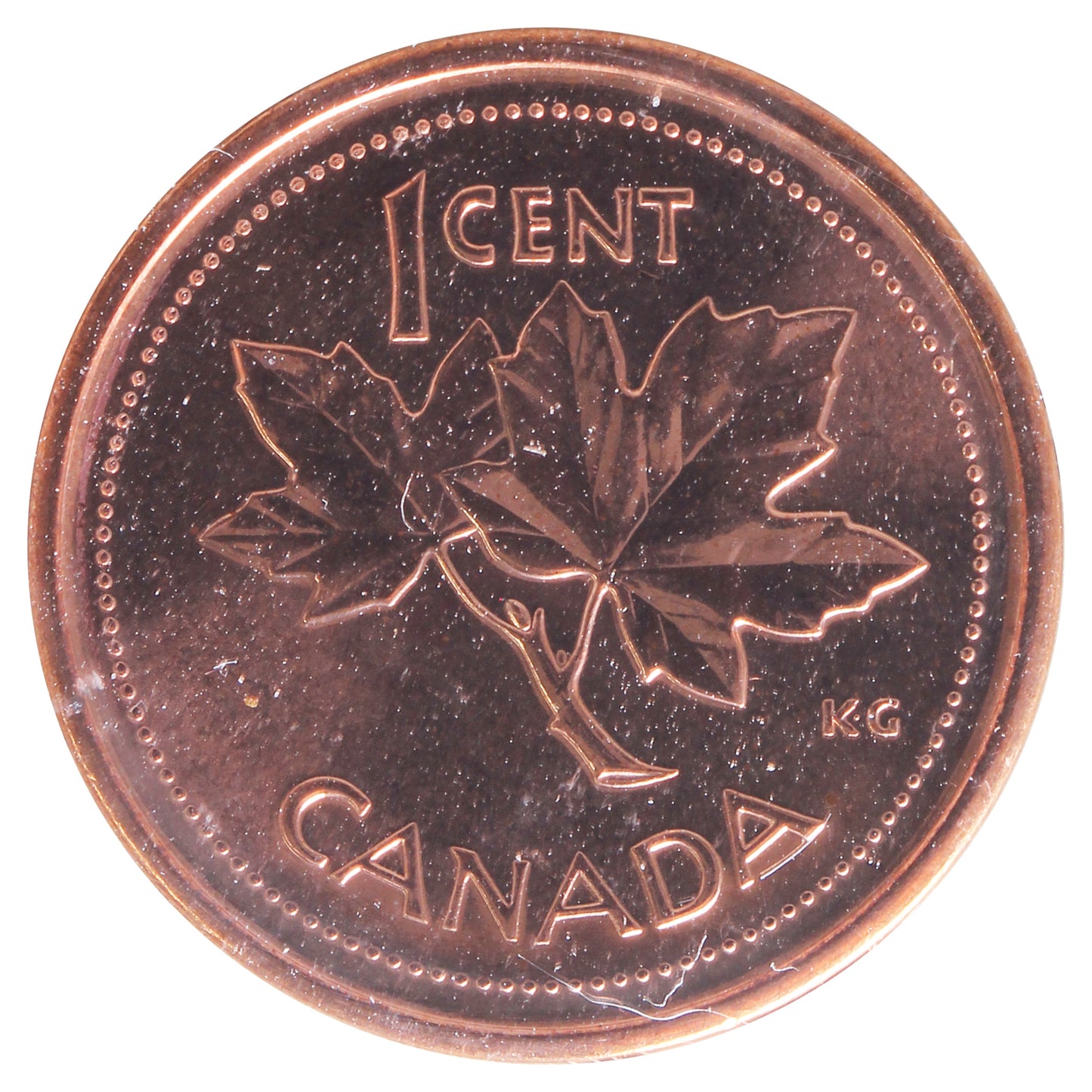 2002P Canada 1-cent ICCS Certified MS65 Red