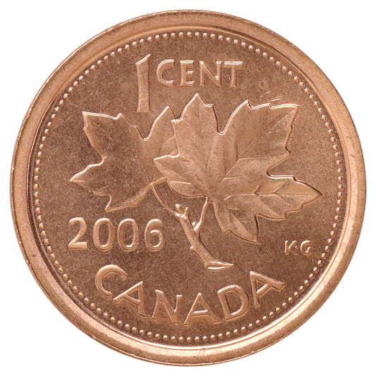 2006 Logo Non Magnetic Canada 1-cent Brilliant Uncirculated (MS63)