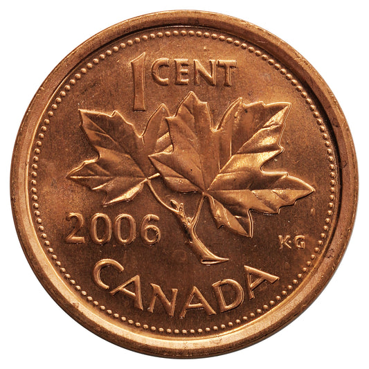 2006 Non Magnetic Canada 1-cent Brilliant Uncirculated (MS63)