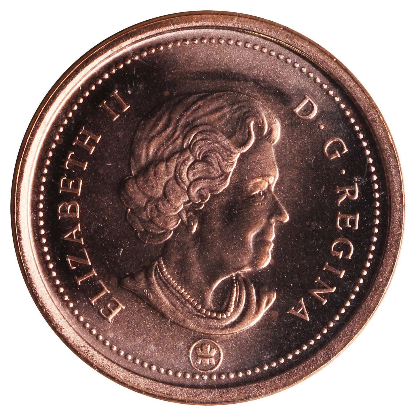 2009 Non Magnetic Canada 1-cent ICCS Certified MS-66 Red