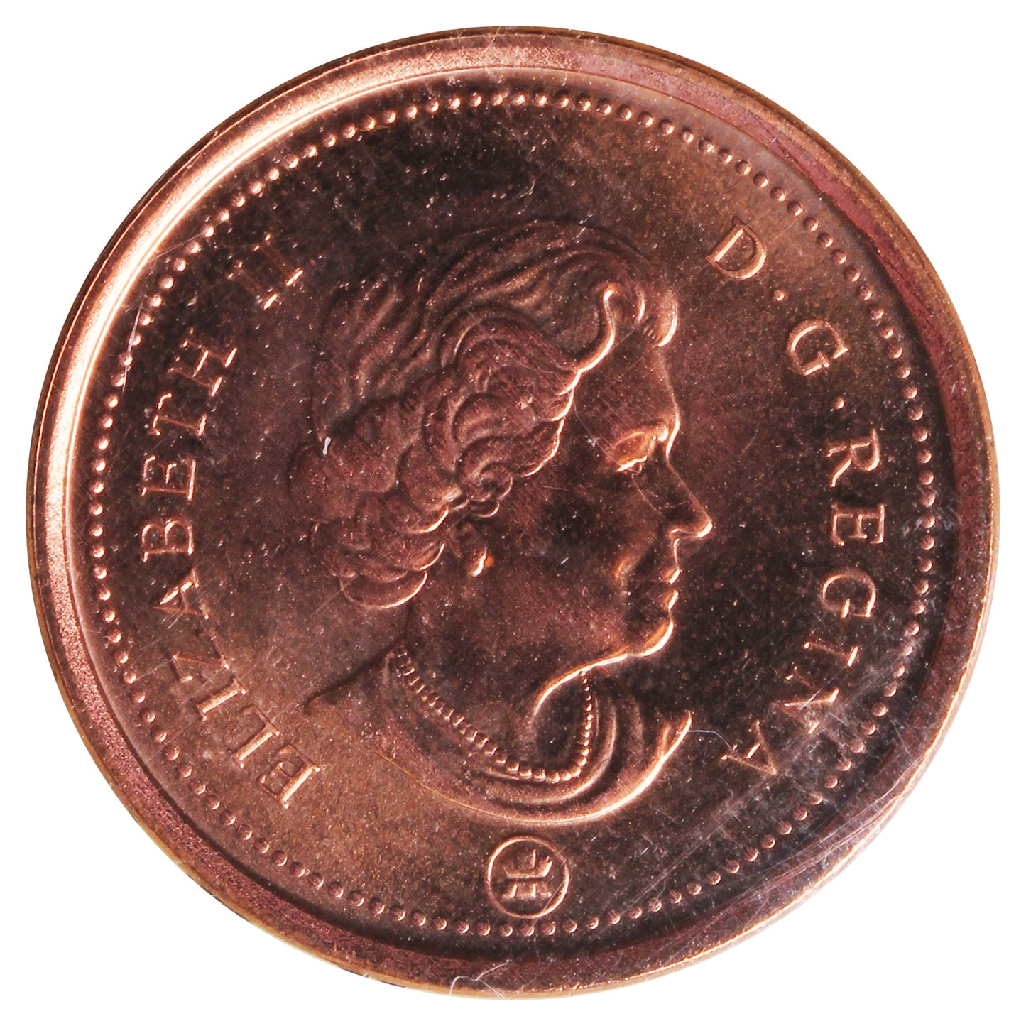 2010 Non Magnetic Canada 1-cent ICCS Certified MS67 Red