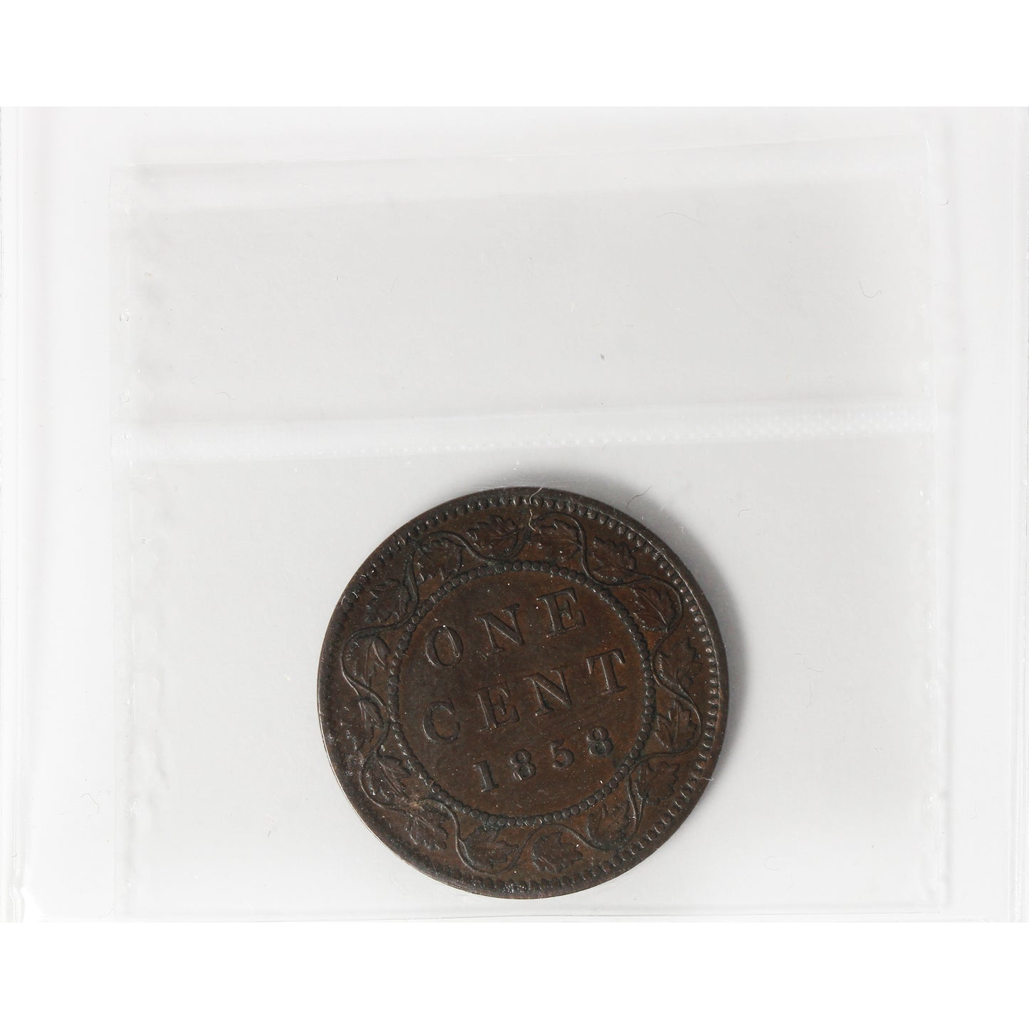 1858 Canada 1-cent ICCS Certified EF40