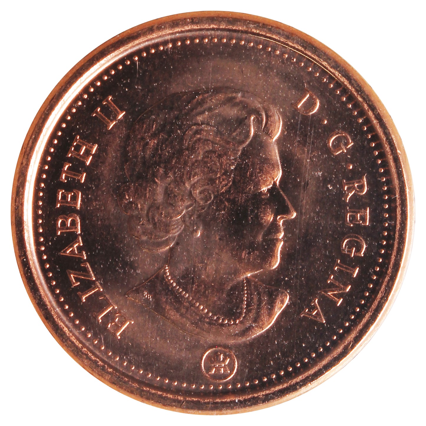 2012 Magnetic Canada 1-cent ICCS Certified MS-65 Red