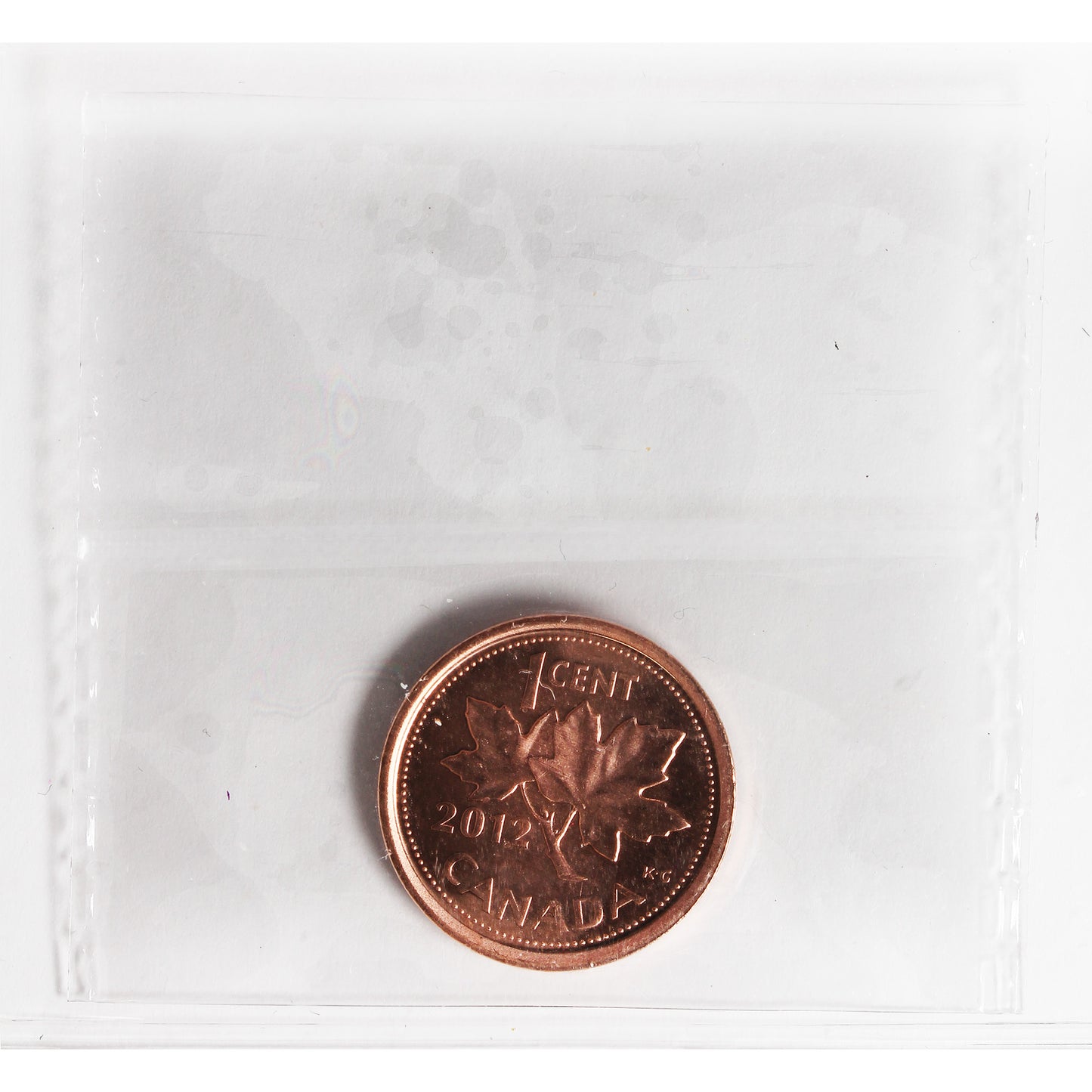 2012 Non Magnetic Canada 1-cent ICCS Certified MS67 Red