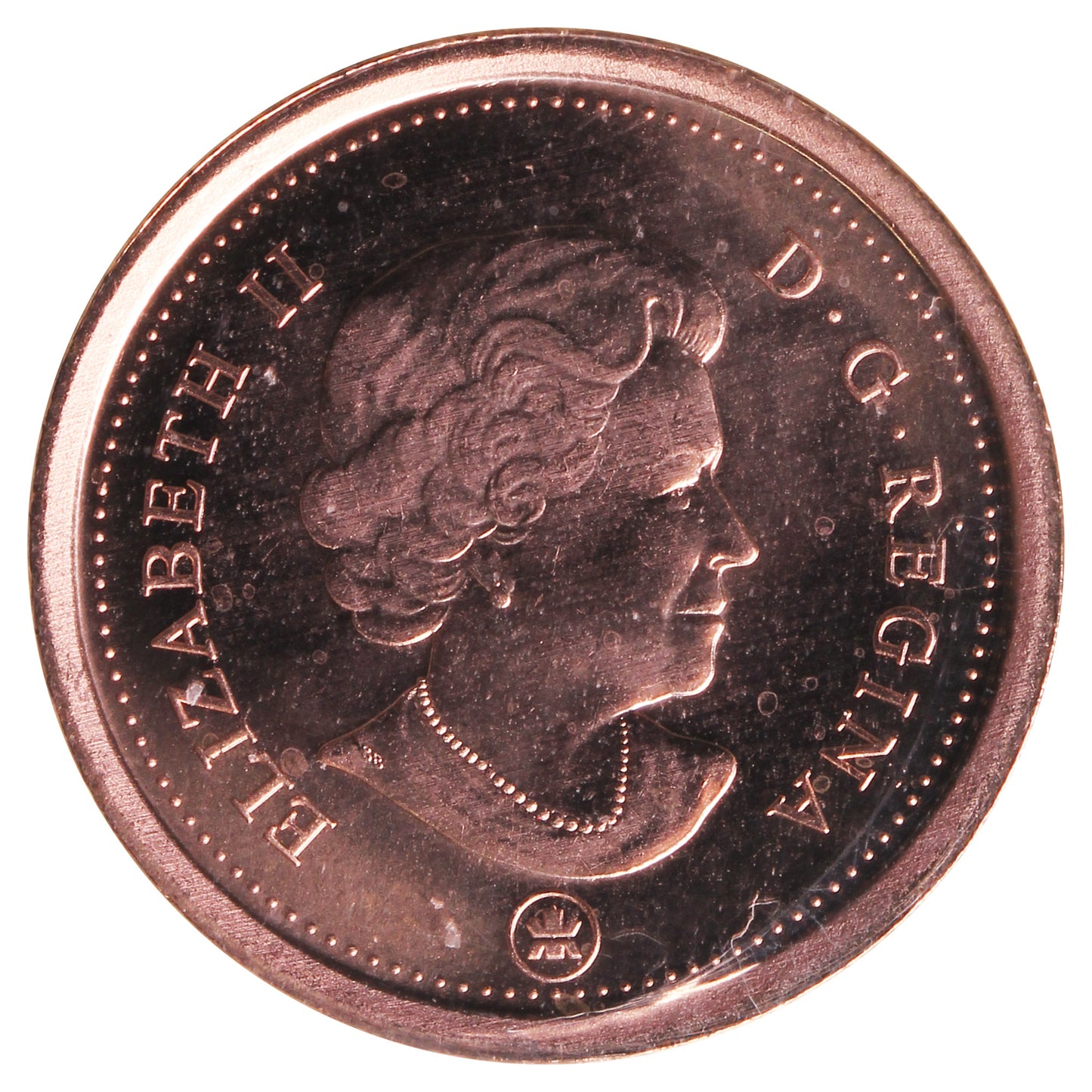 2012 Non Magnetic Canada 1-cent ICCS Certified MS67 Red