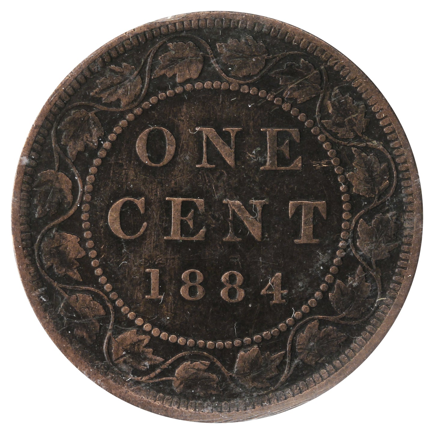 1884 Obv. 1 Canada 1-cent ICCS Certified F15