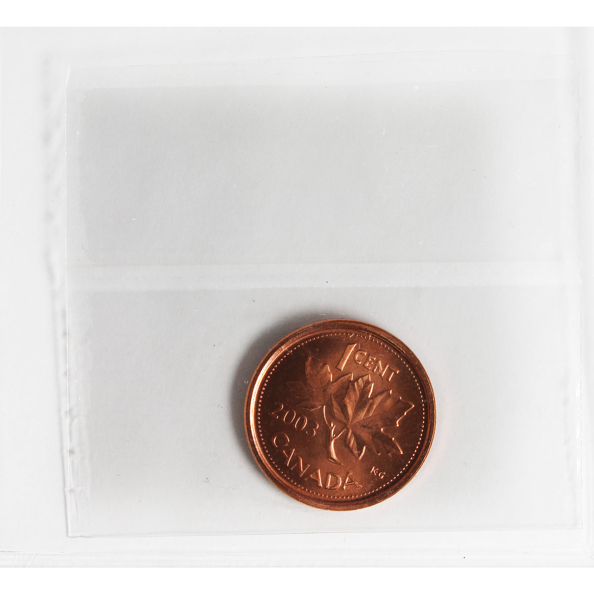 2003P New Effigy Canada 1-cent ICCS Certified MS64 Red